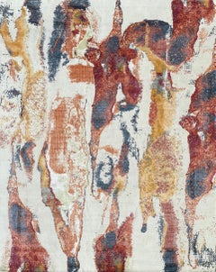 Beautiful New Modern Hand Knotted, Abstract Design Rug