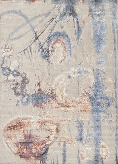 Beautiful New Modern Hand Knotted, Abstract Design Rug