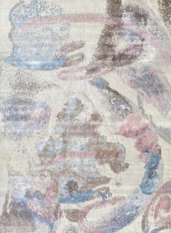 Schöner handgeknüpfter Teppich im abstrakten Design, neu mit modernem Design