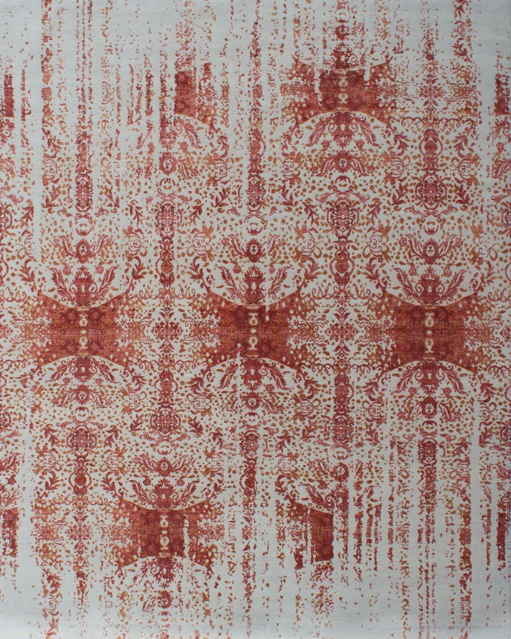 Presentamos una impresionante alfombra contemporánea, una maravillosa pieza con un moderno diseño abstracto, esta alfombra presume de bonitos colores. Elaborada con precisión, está totalmente anudada a mano con una mezcla de suntuosa lana y
