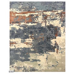 Beautiful New Modern Hand Knotted, Abstract Design Rug