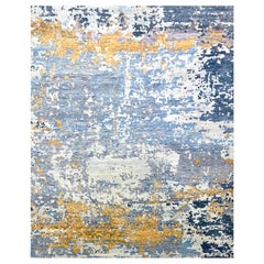 Beautiful New Modern Hand Knotted, Abstract Design Rug