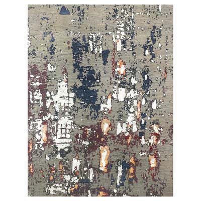 Beautiful New Modern Hand Knotted, Abstract Design Rug For Sale at 1stDibs
