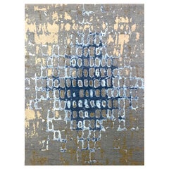 Beautiful New Modern Hand Knotted, Abstract Design Rug