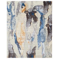 Beautiful New Modern Hand Knotted, Abstract Design Rug