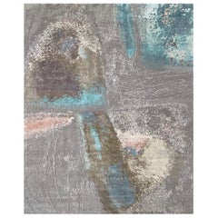 Beautiful New Modern Hand Knotted, Abstract Design Rug