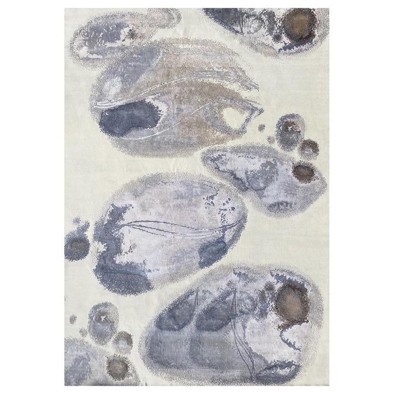 Beautiful New Modern Hand Knotted, Abstract Design Rug For Sale at 1stDibs