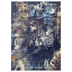 Beautiful New Modern Hand Knotted, Abstract Design Rug