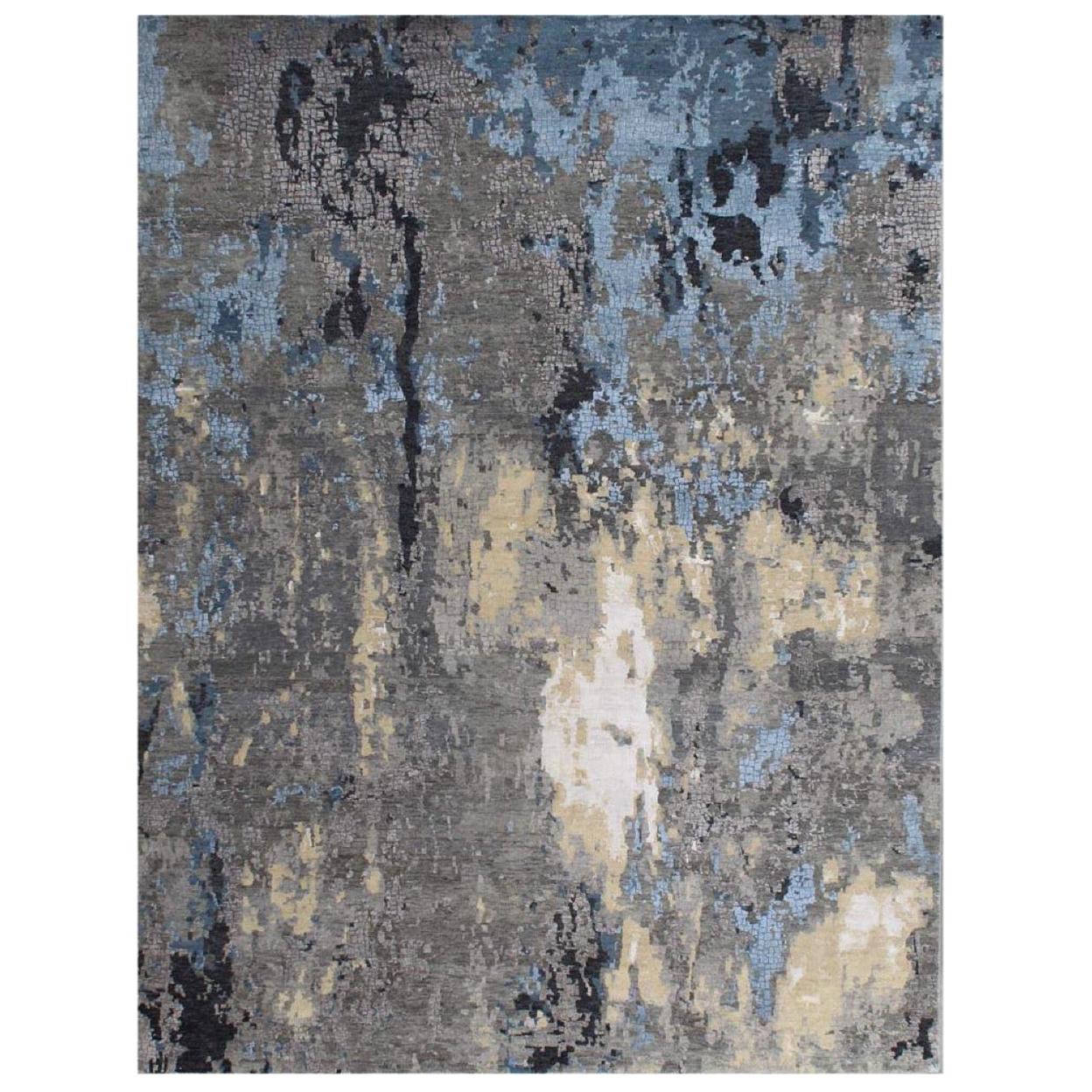 Beautiful New Modern Hand Knotted, Abstract Design Rug