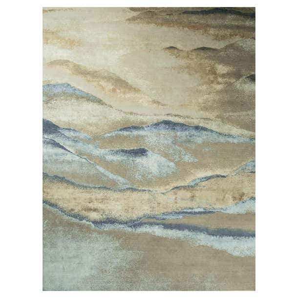 Bobyrug’s Beautiful New Hand Knotted, modern Abstract Design Rug For ...