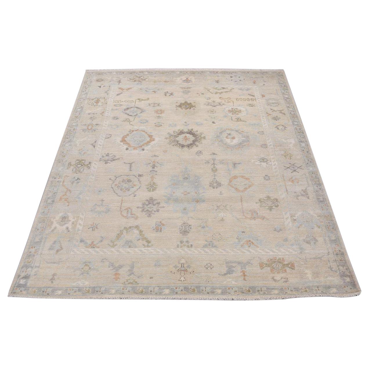 Beautiful New Oushak Design Rug For Sale