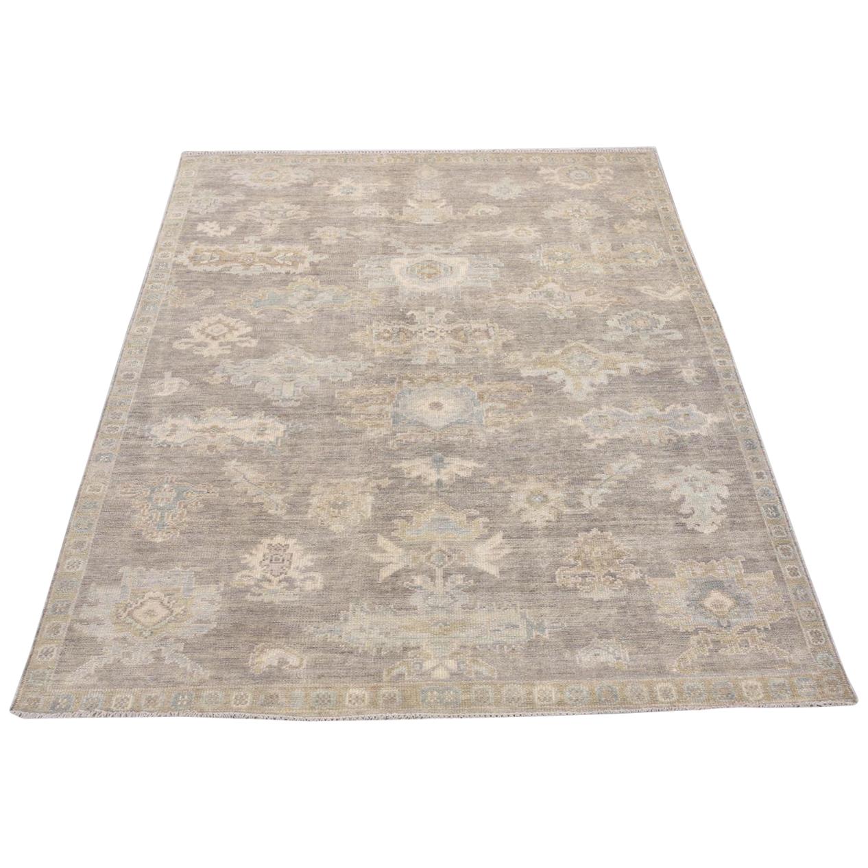 Beautiful New Oushak Design Rug For Sale