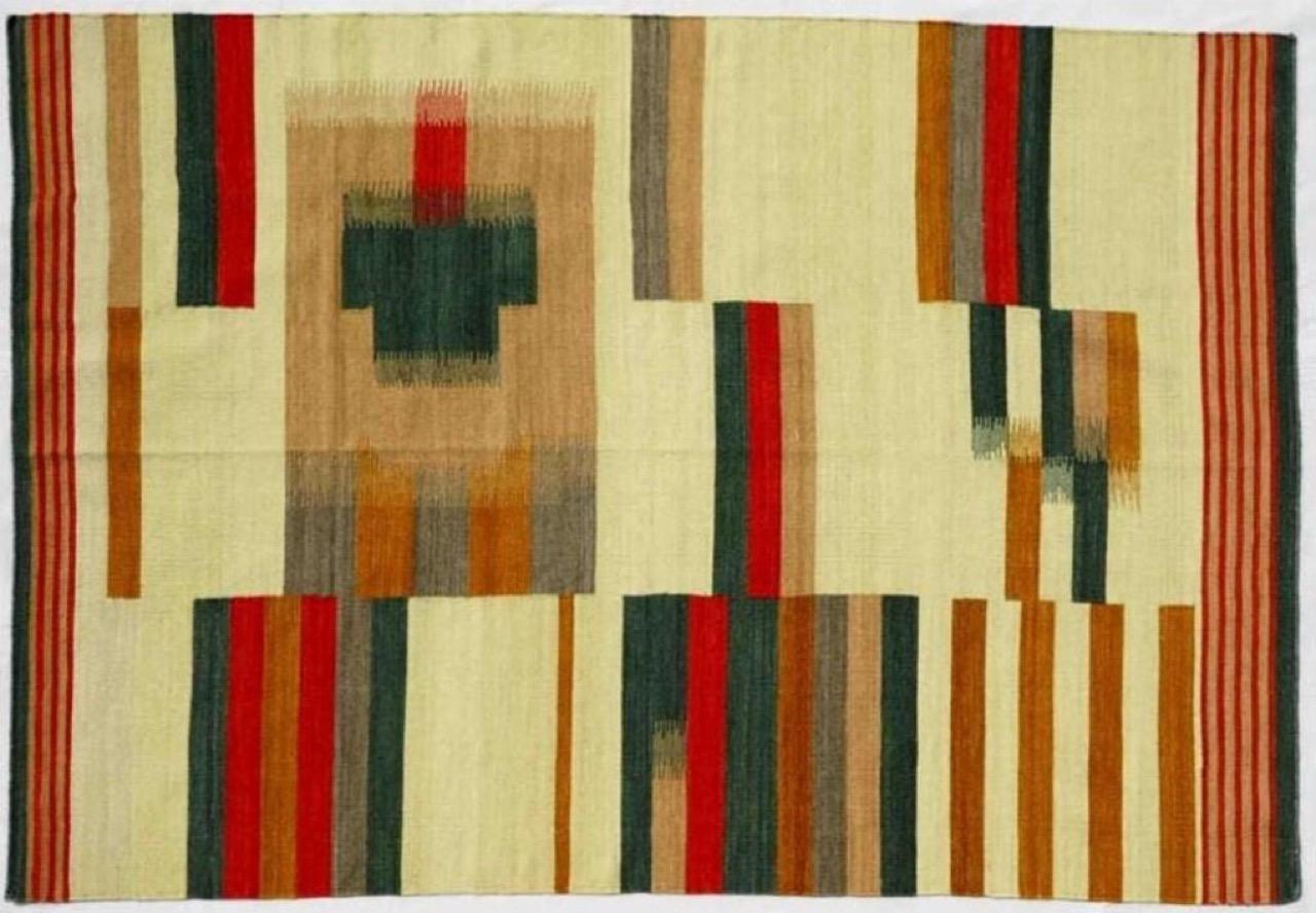 Hand-Woven Beautiful New Tribal Design Handwoven Kilim Rug  size 6ft 6in x 9ft 10in For Sale