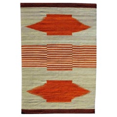 Schöner handgewebter Kelim-Teppich im neuartigen Stammesdesign  Größe: 1,25 m x 2,25 m