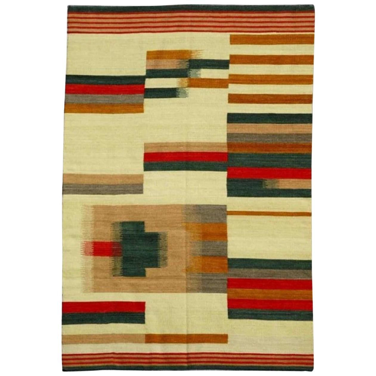 Beautiful New Tribal Design Handwoven Kilim Rug  size 6ft 6in x 9ft 10in For Sale
