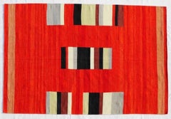 Beautiful New Tribal Design Handwoven Kilim Rug
