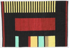Schöner handgewebter Kilim-Teppich im neuen Stammesdesign
