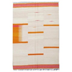 Magnifique tapis Kilim tissé à la main au design tribal, neuf