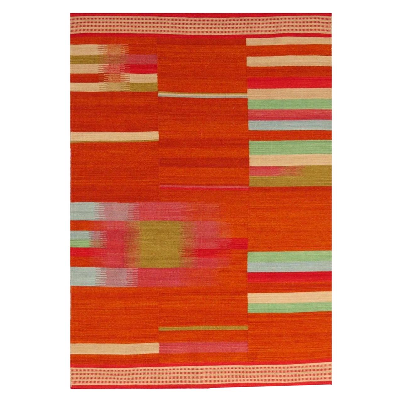 Beautiful New Tribal Design Handwoven Kilim Rug For Sale