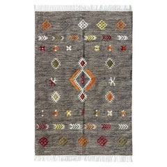 Beautiful New Tribal Moroccan Design Handwoven Kilim Rug size 6ft 6in x 9ft 10in