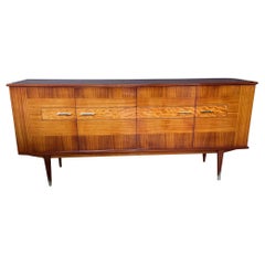 Beautiful Newly Refinished French Mahogany Sideboard/Credenza, Circa 1960's.