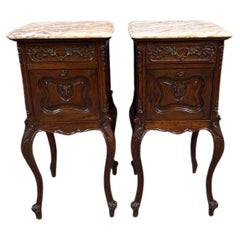 Antique Beautiful night stands with pink marble 