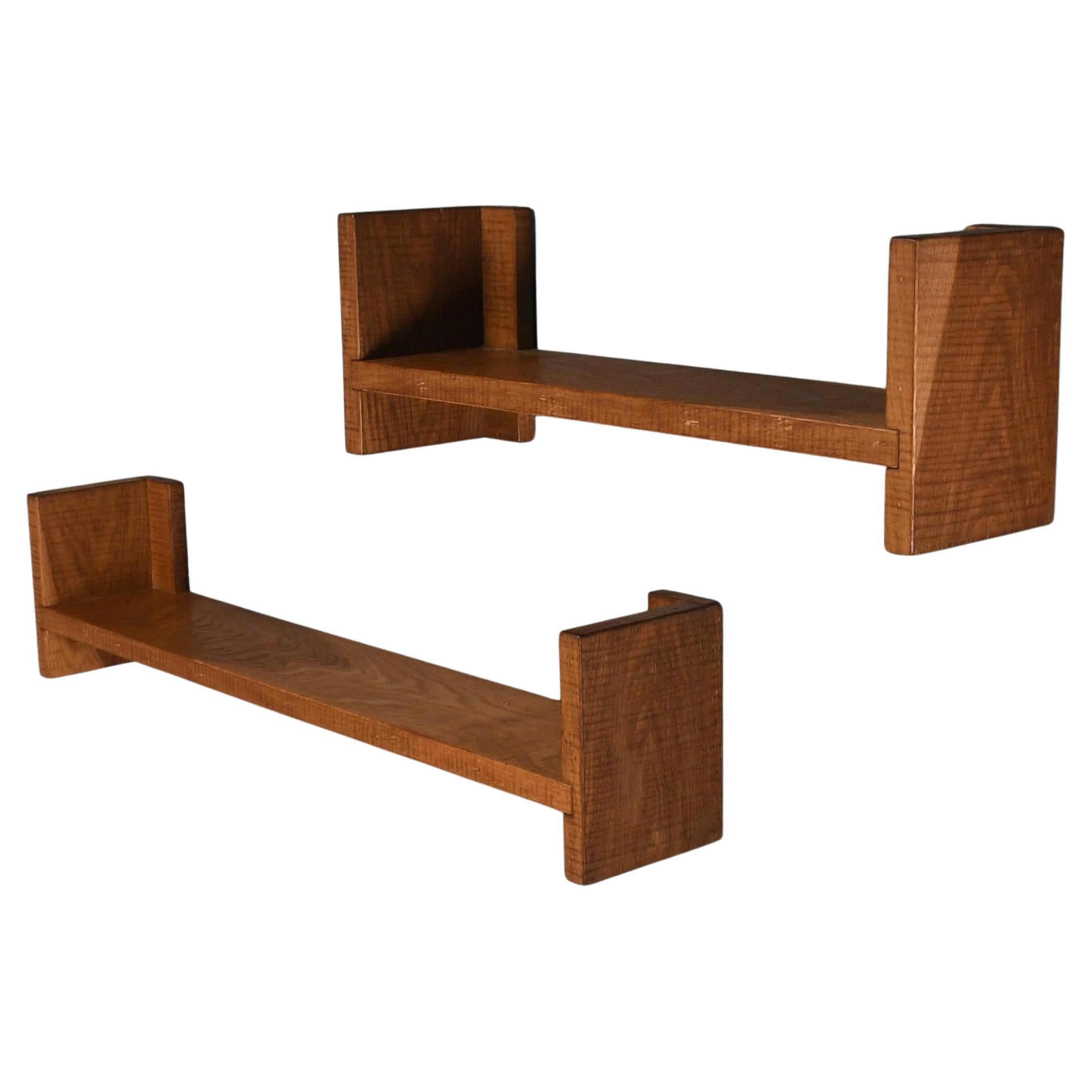 Schöne Eiche Wood Giuseppe Rivadossi Regale, Italien 1970er Jahre