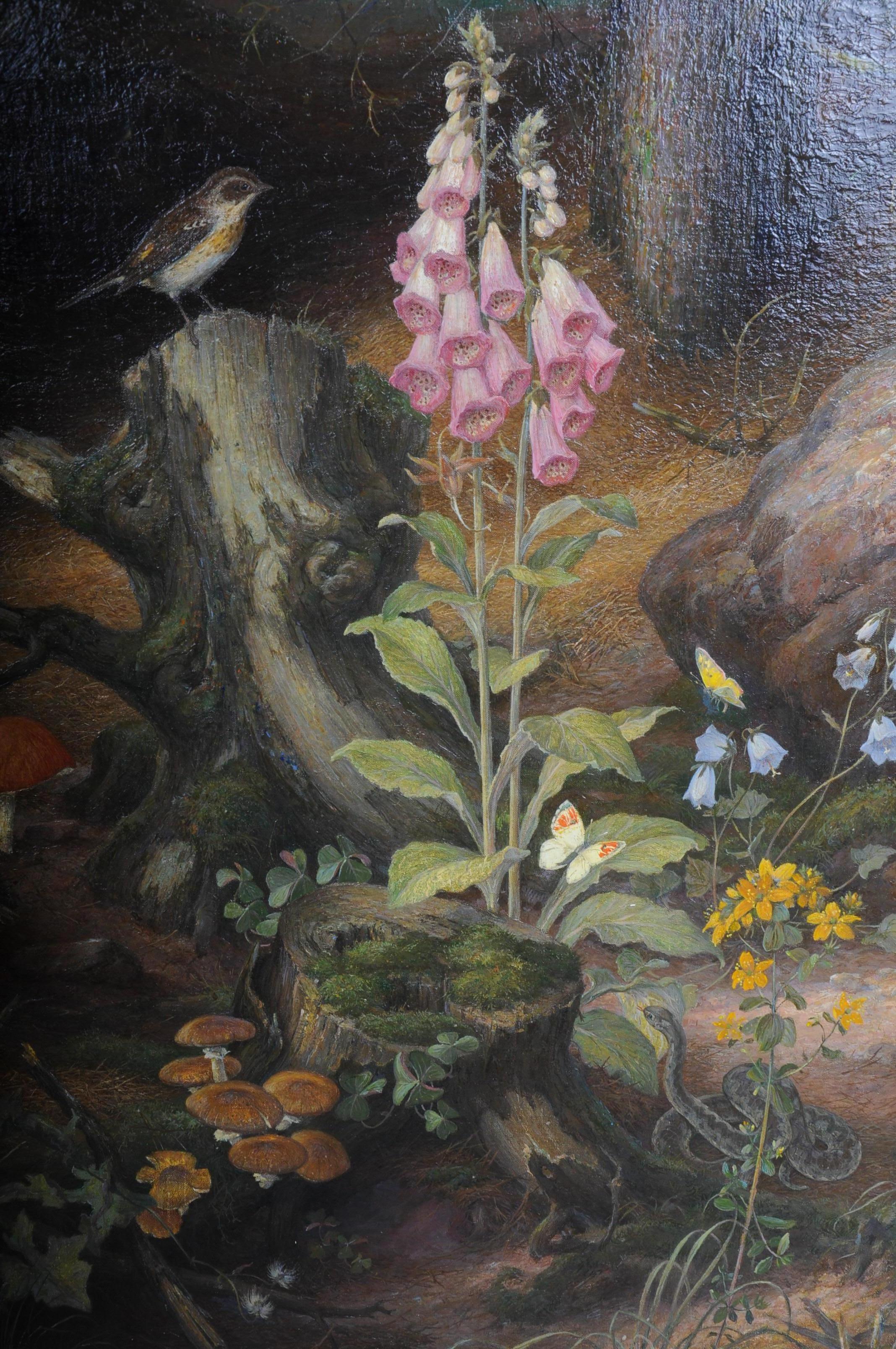 Belle peinture à l'huile de faon, signée K. ROQUETTE 20ème siècle en vente 6