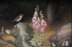 Schönes Ölgemälde, Rehkitz, signiert K. ROQUETTE, 20. Jahrhundert