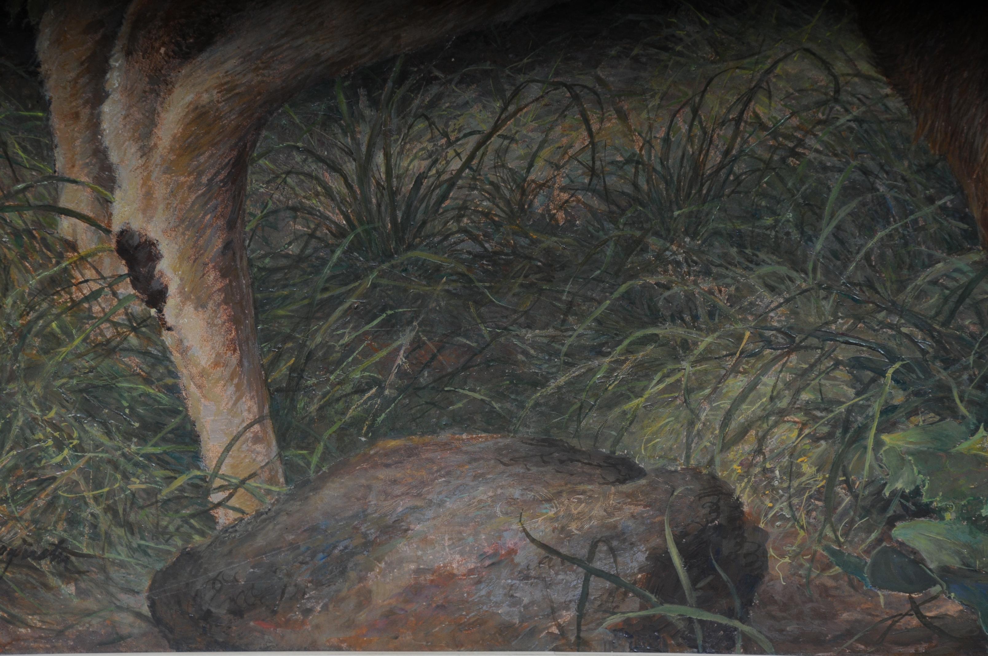 Bois Magnifique peinture à l'huile sur toile, signée K. Roquette, XXe siècle en vente
