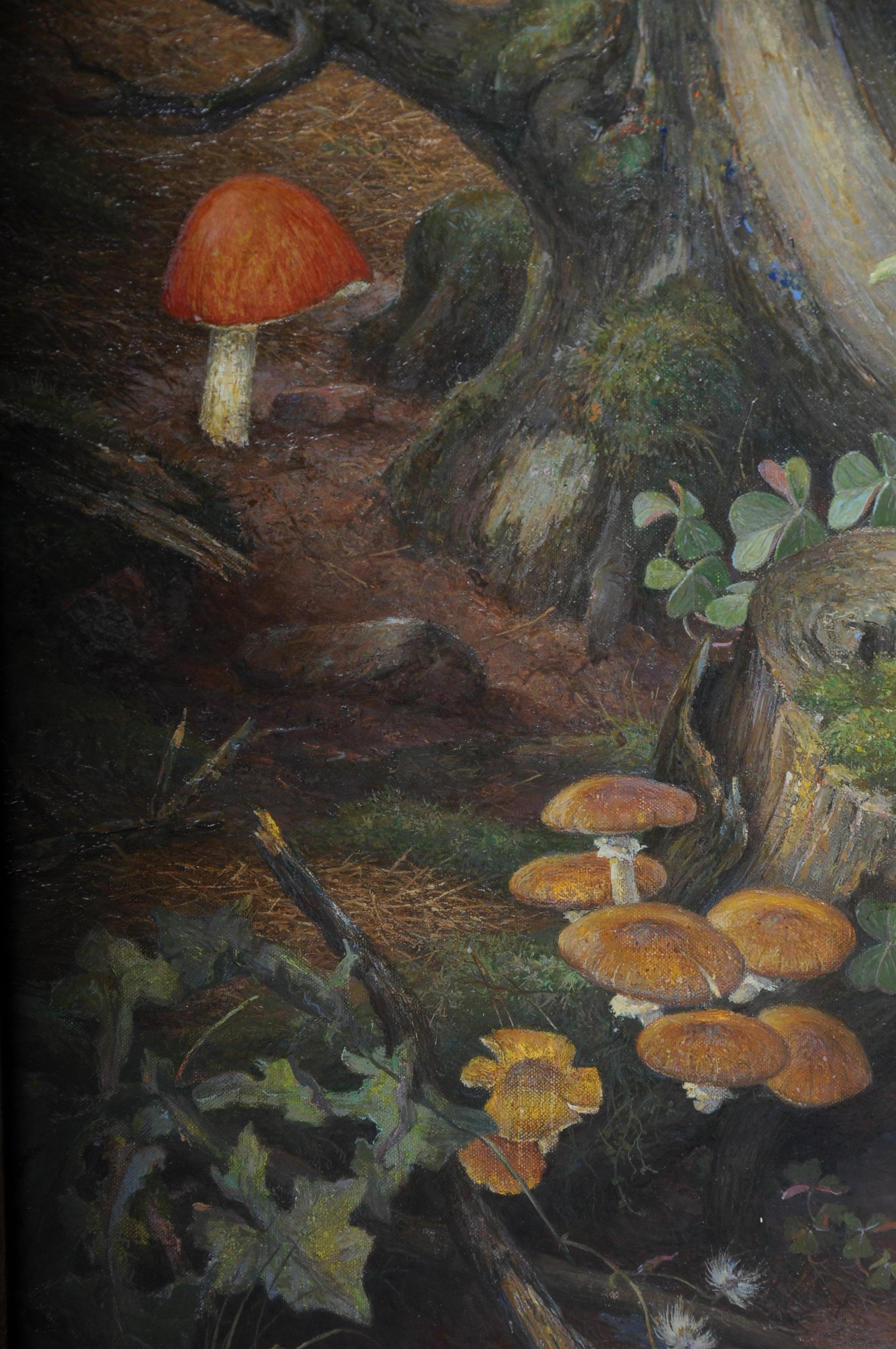 Belle peinture à l'huile de faon, signée K. ROQUETTE 20ème siècle en vente 1