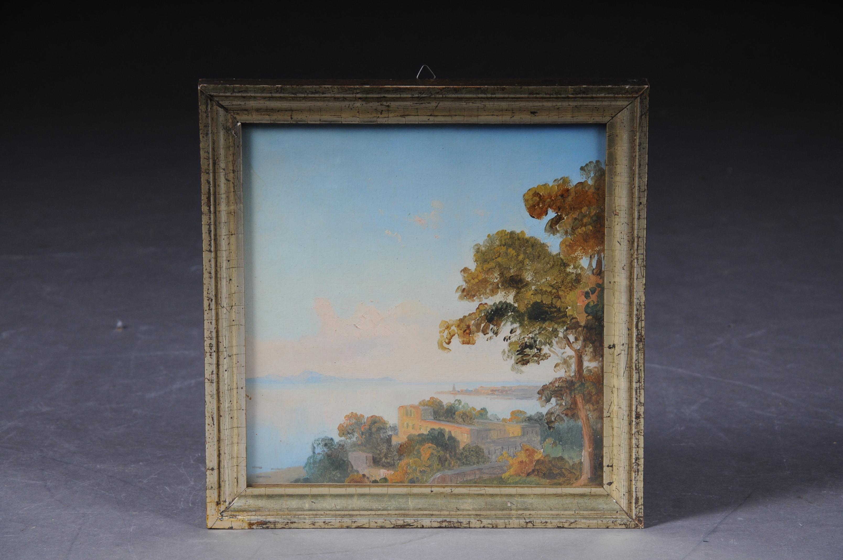 Beautiful oil painting landscape idyll by Carl Gustav Wegener (1812-1887) Potsdam

Charming and colorful landscape painting with a bright blue sky. Golden wooden frame glazed.