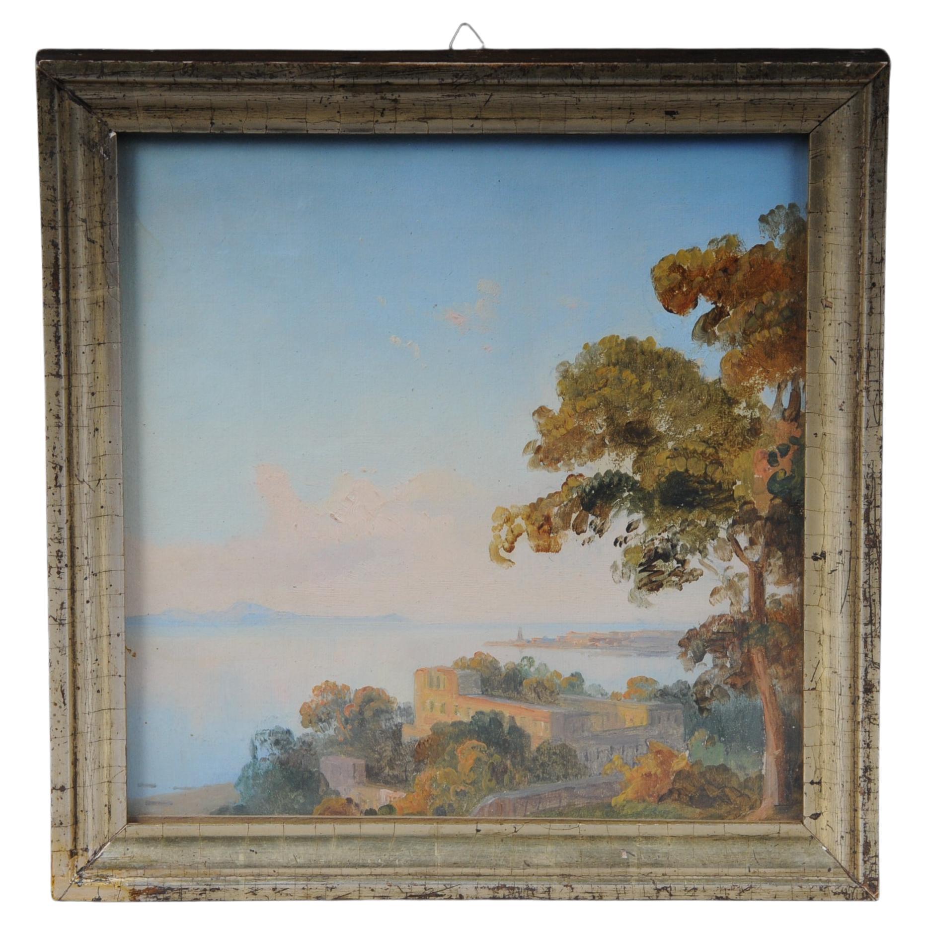 Beautiful Oil Painting Landscape Idyll by Carl G. Wegener Potsdam For Sale