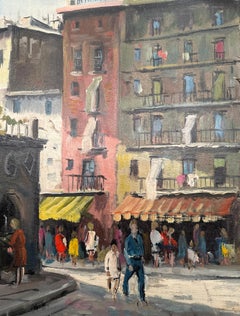 Beautiful Oil Painting of a Street in Spain