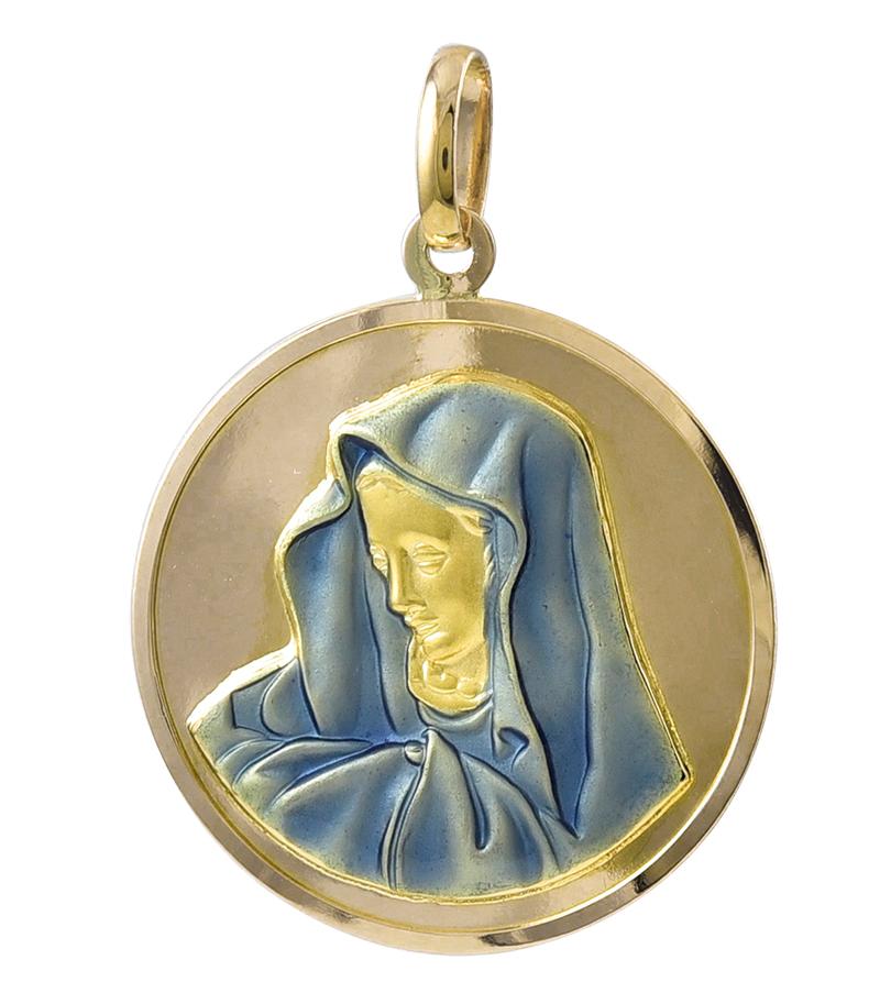 Women's or Men's Beautiful Old and Enamel Madonna Charm/Pendant