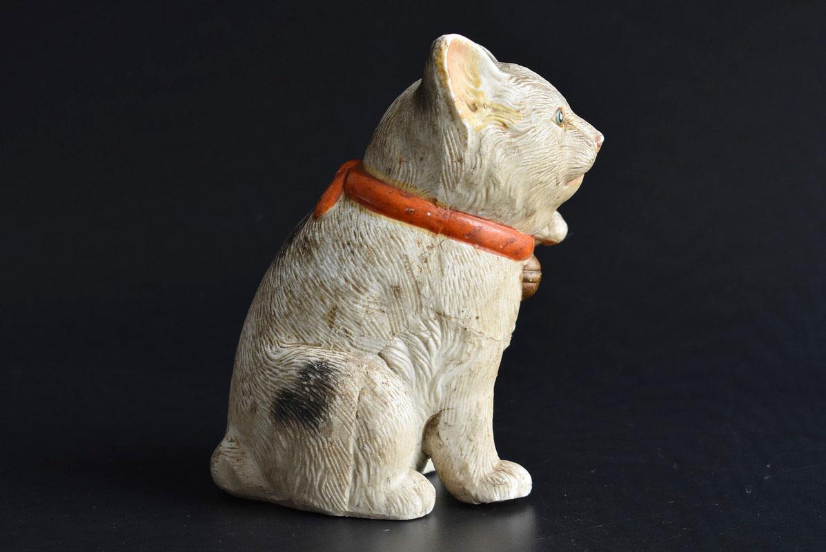 19th Century Beautiful Old Japanese Rare Pottery Cat/ Beckoning Cat/ Kutani Ware/ Meiji Era