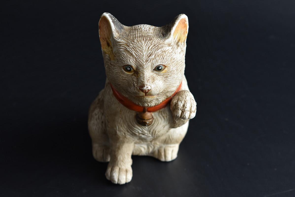 Beautiful Old Japanese Rare Pottery Cat/ Beckoning Cat/ Kutani Ware/ Meiji Era 2