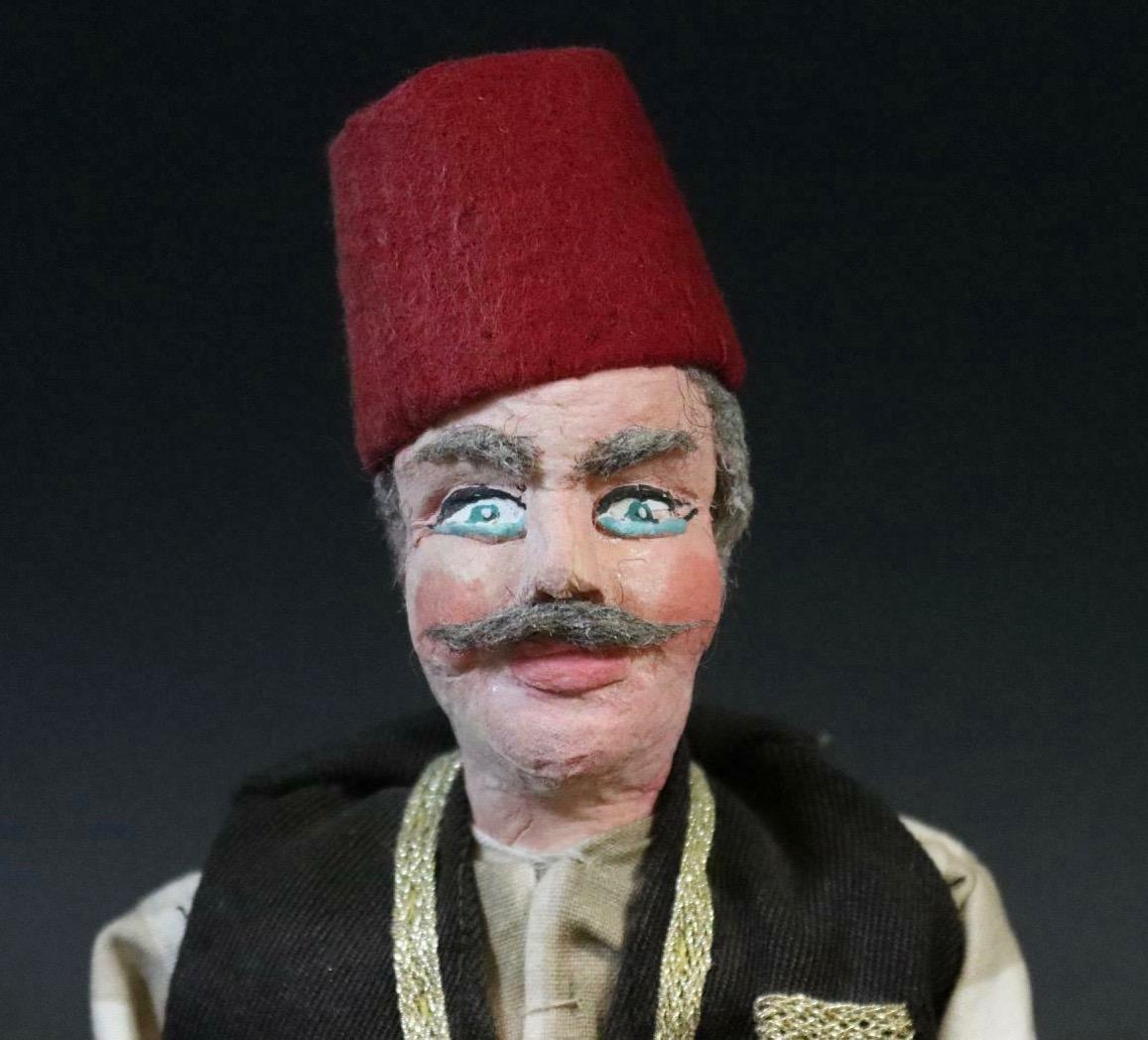 Beautiful Old Oriental Guy Candy Container Secret Chamber Figure, Vintage German For Sale 2