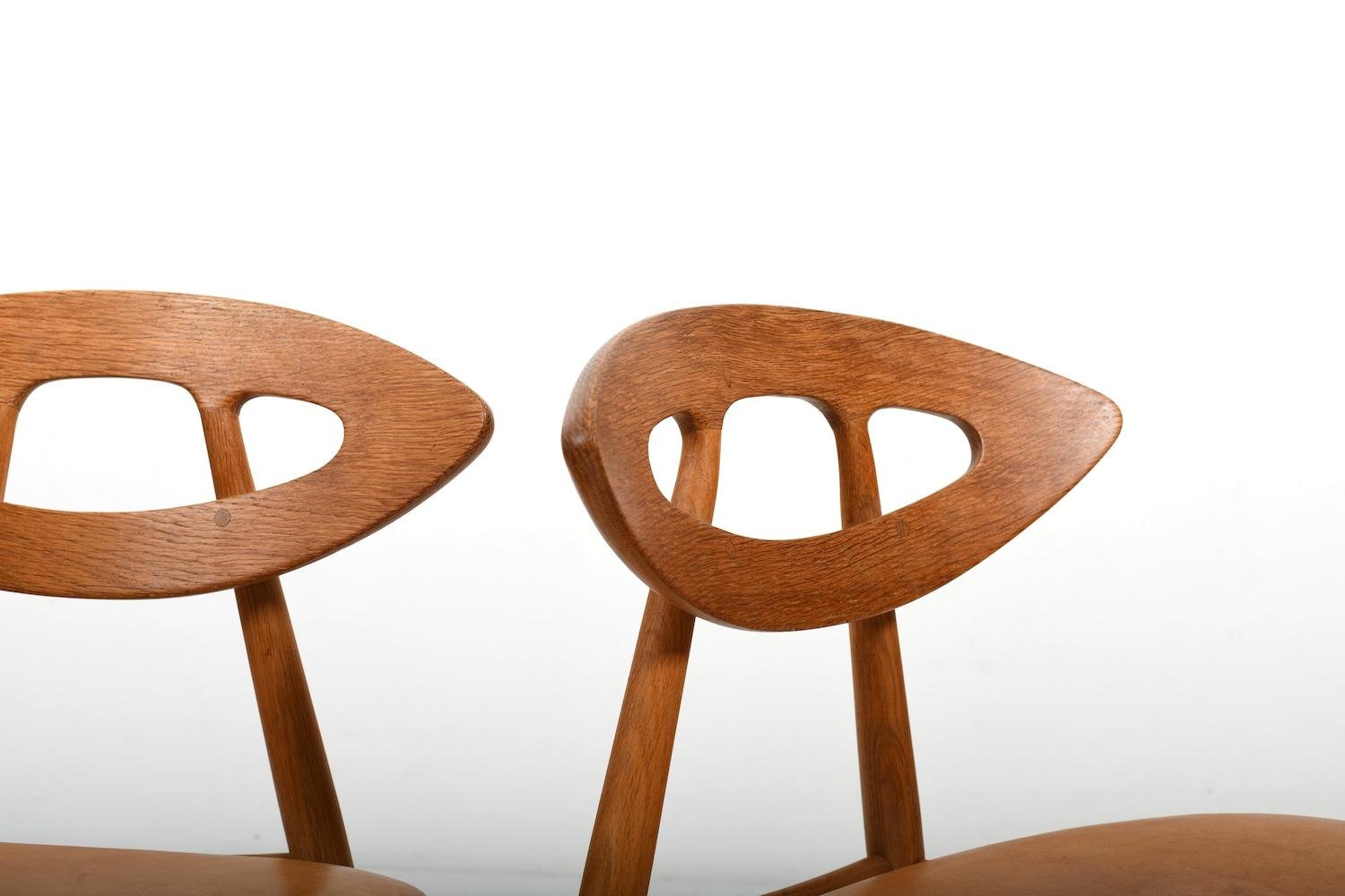 Beautiful old Set of Eye Chairs by Ejvind A. Johansson 7