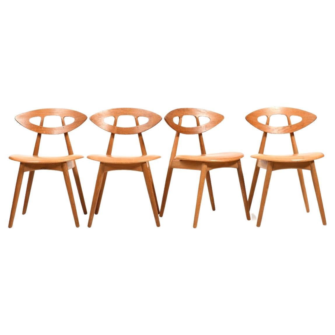 Magnifique ensemble de chaises Eye d'Ejvind A. Johansson en vente