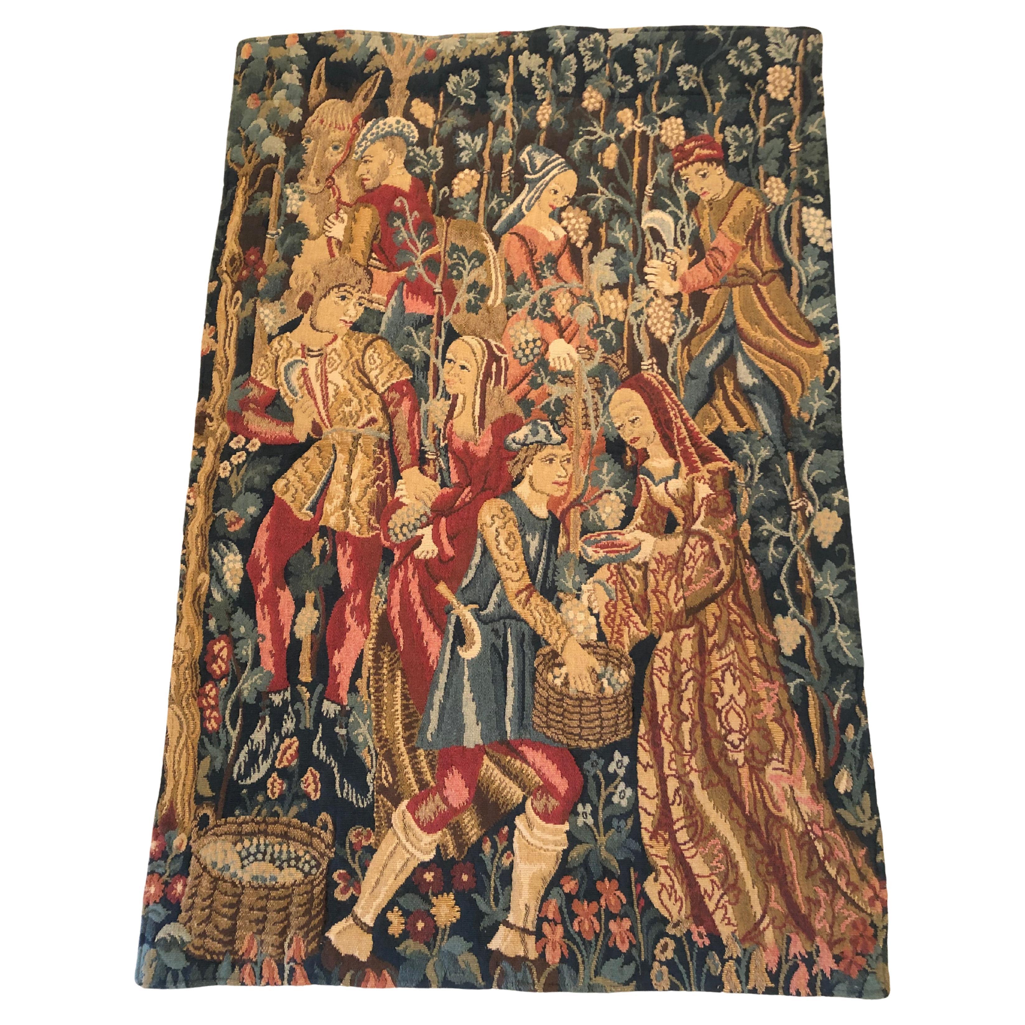 Beautiful Old World Style Figural European Tapestry 