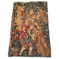 Magnifique tapisserie européenne figurative de style « Old World » 