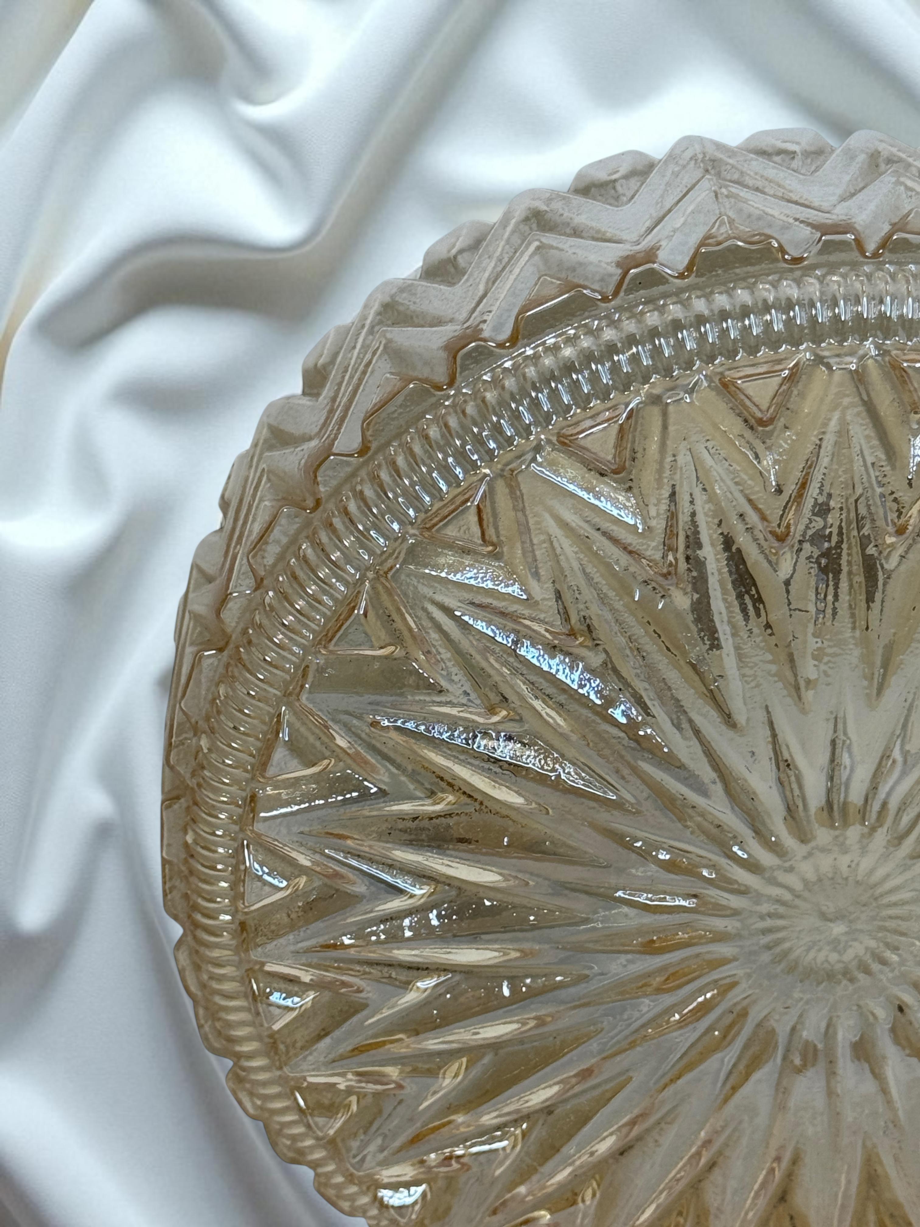 Beautiful one Light Starburst Pattern Flush Mount by Austrian Company, 1960s 10