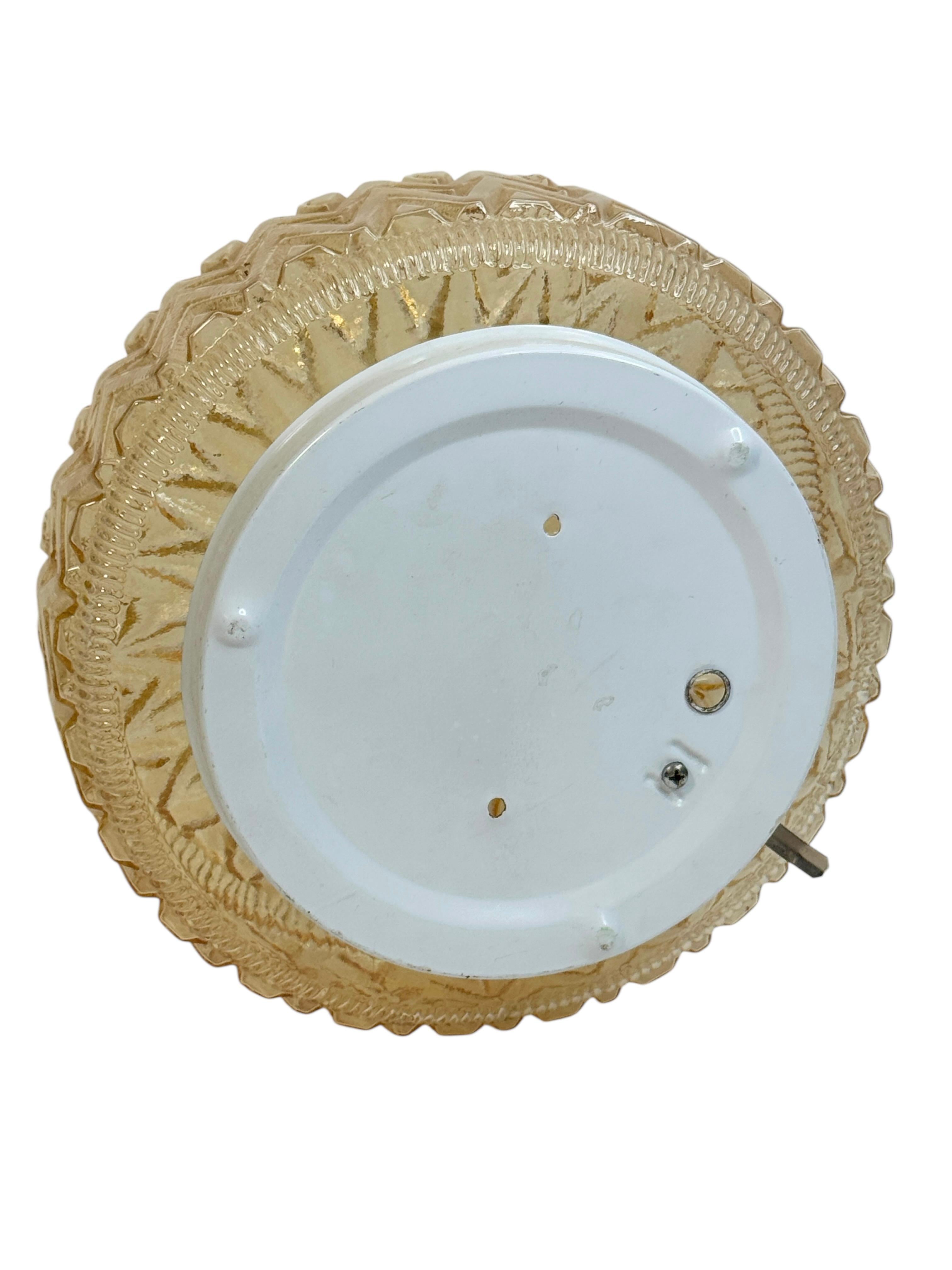 Mid-Century Modern Beautiful one Light Starburst Pattern Flush Mount by Austrian Company, 1960s