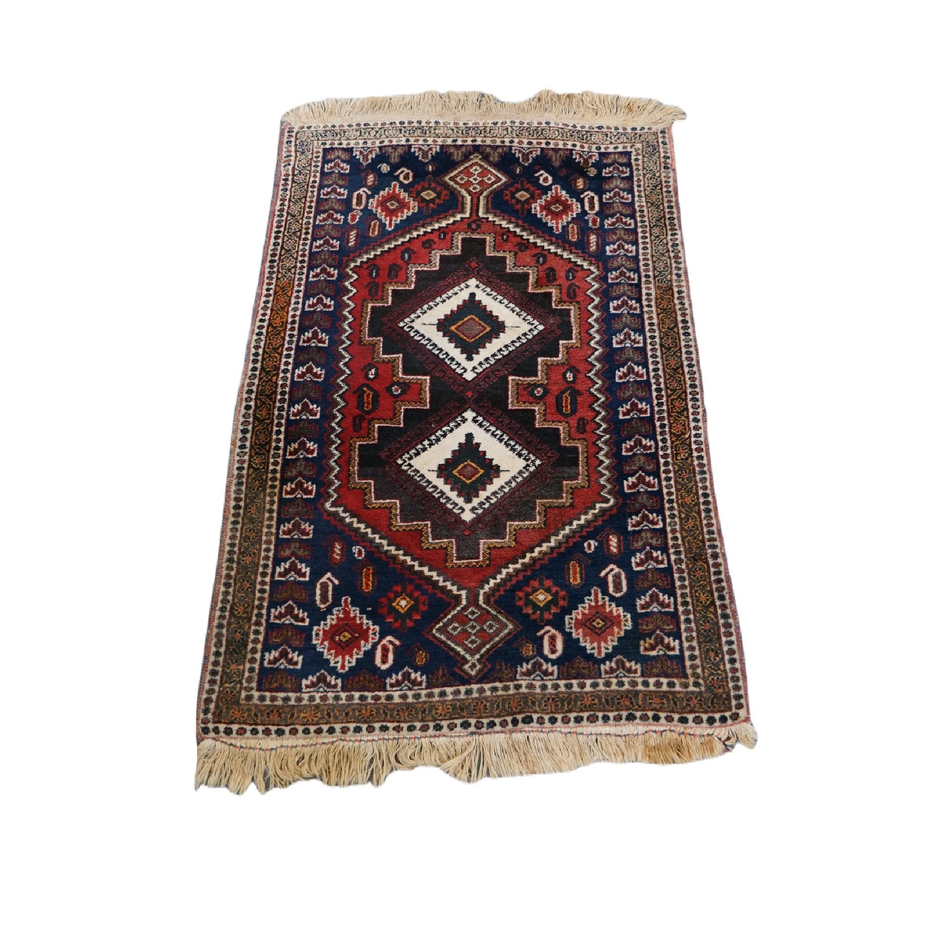 Offered this beautiful oriental rug with beautiful colors and interesting patterns 110x75cm.

Let your home shine with this beautiful rug. It has beautiful colors and beautiful details. These types of rugs are not only a popular item for a living