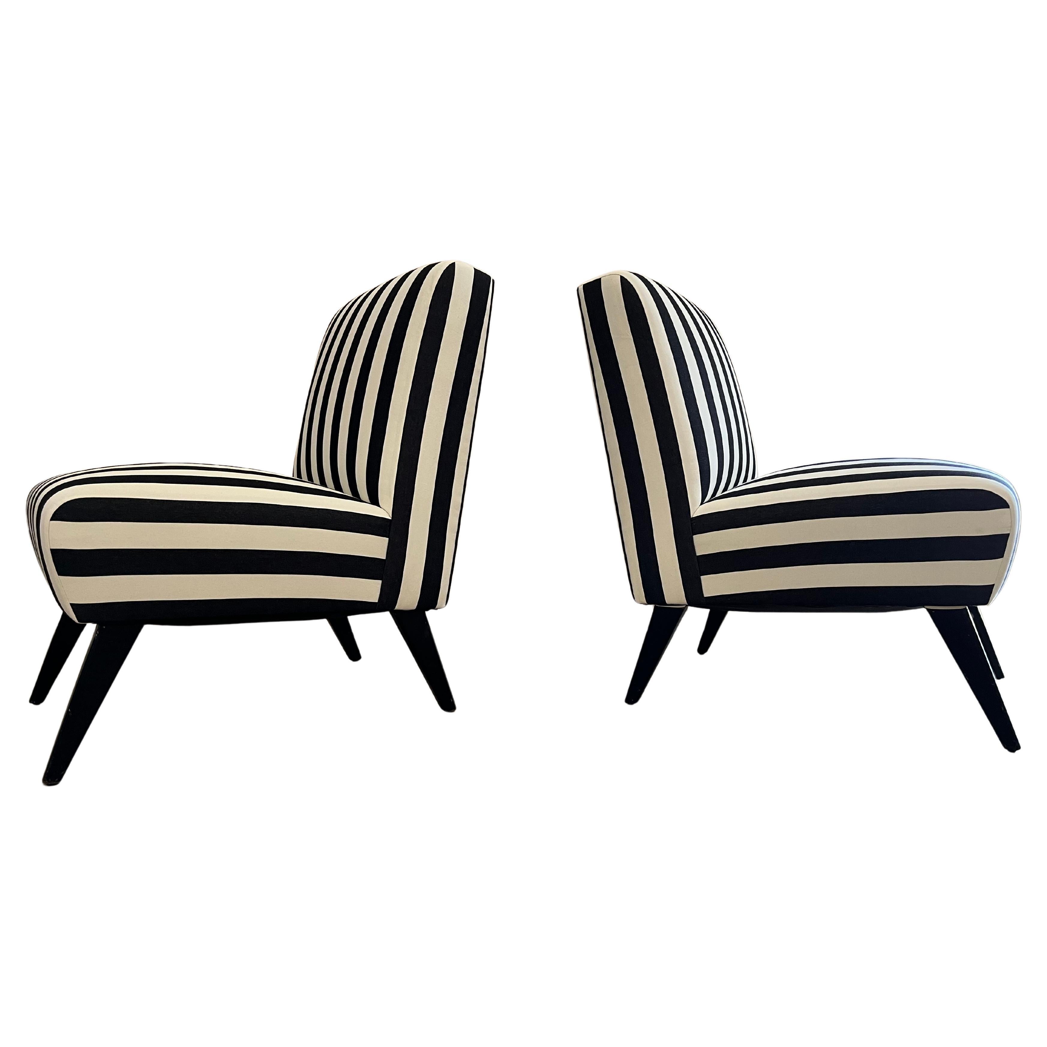Beautiful Original 1950s Lounge Chairs in the style of Gio Ponti