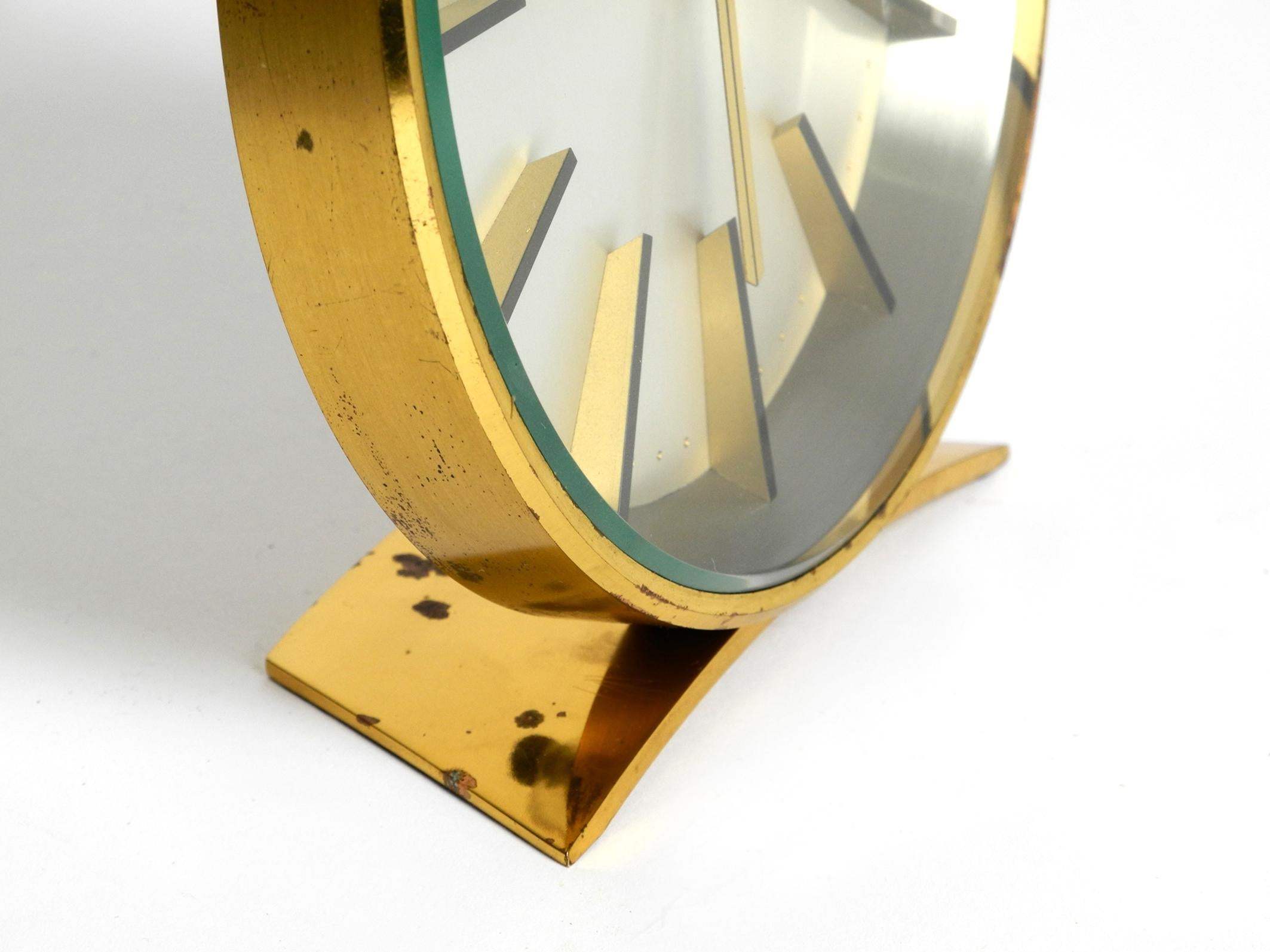 Brass Beautiful original 1960s heavy brass table clock from Kienzle Electric