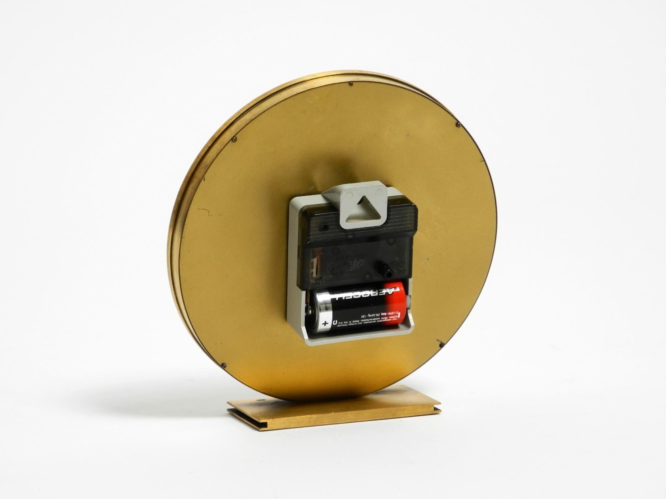 Beautiful original 1960s solid brass table clock by Kienzle For Sale 2