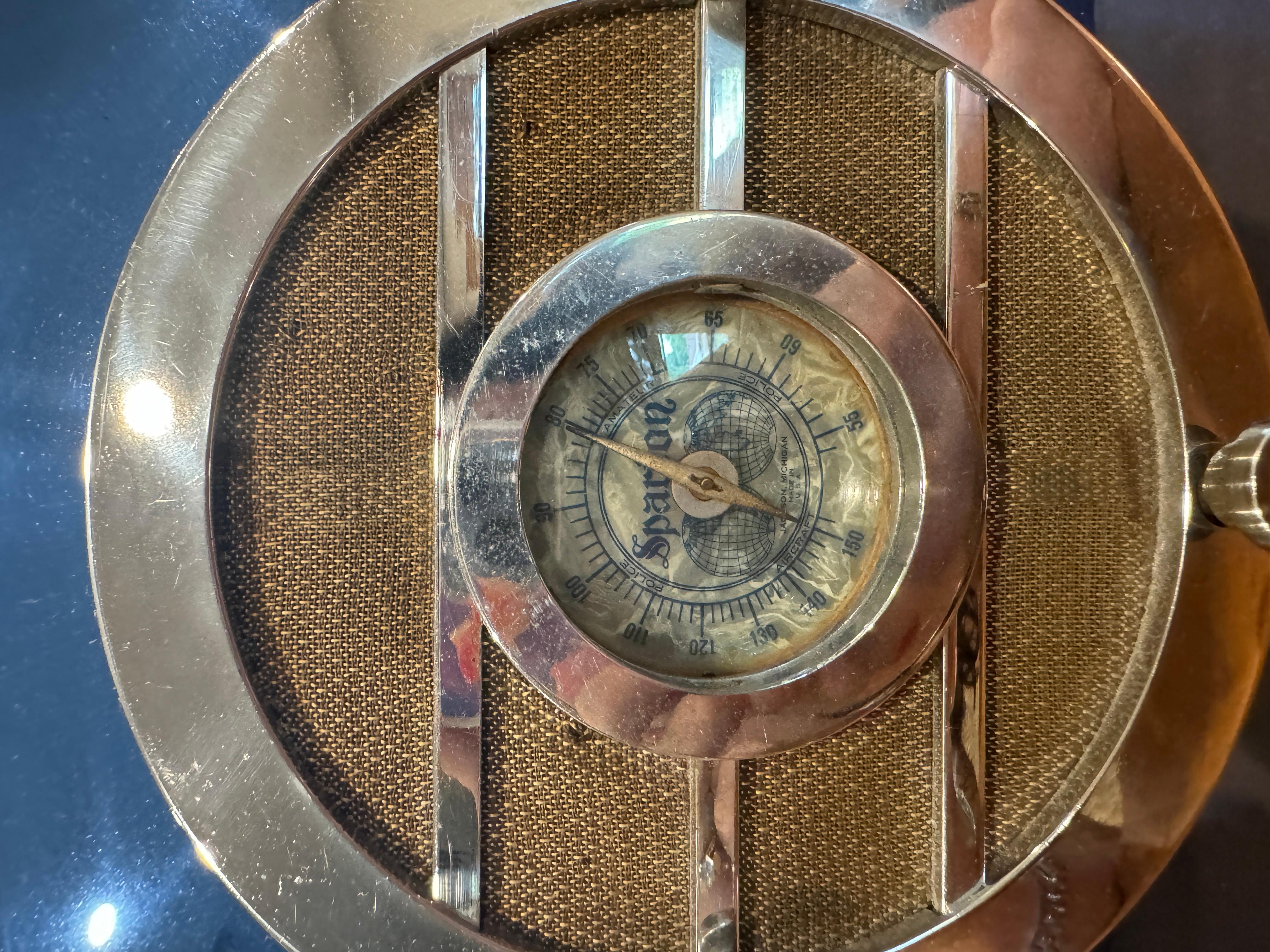 Beautiful original Art Deco Sparton 'Bluebird' cobalt blue mirror model 566 For Sale 12