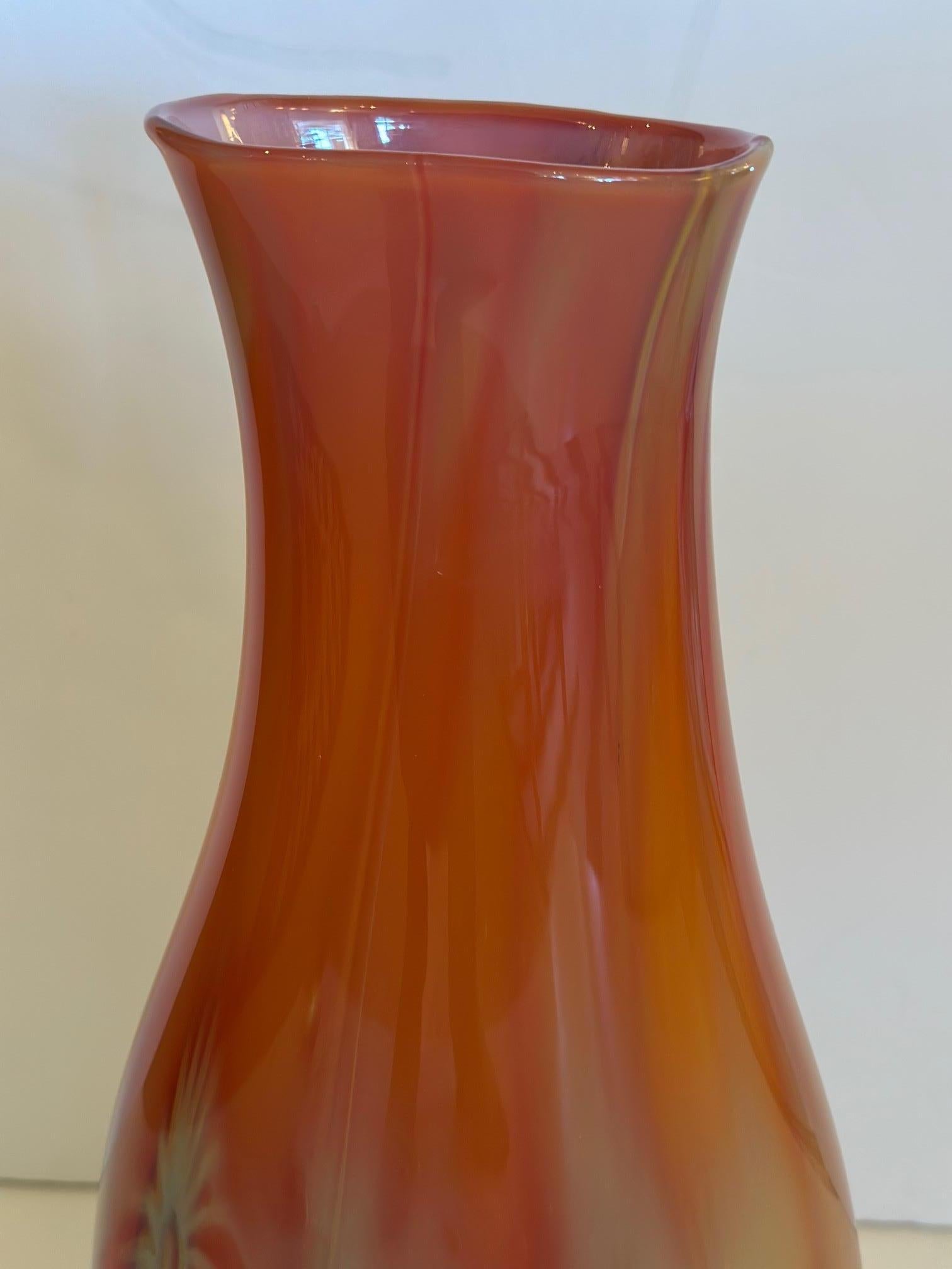 XX secolo Bellissimo vaso originale in vetro artistico di Renato Forti in vendita